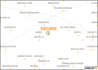 map of San José