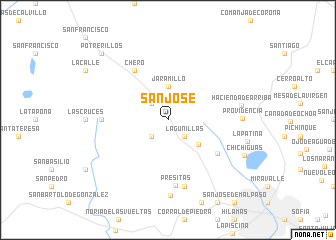 map of San José