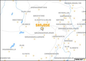 map of San José