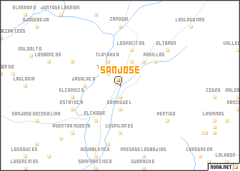 map of San José