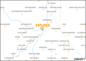 map of San José