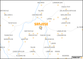 map of San José