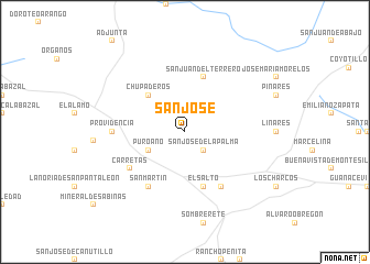 map of San José