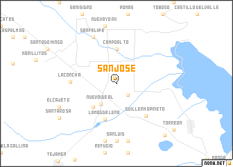 map of San José