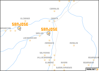 map of San José