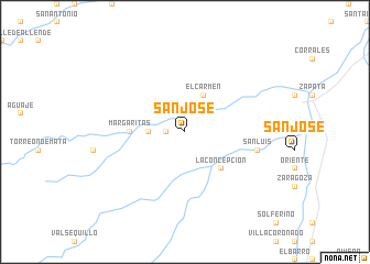 map of San José