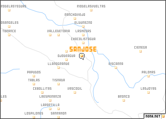 map of San José