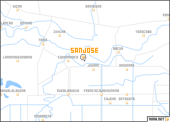 map of San José