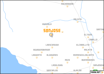 map of San José