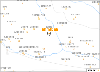 map of San José