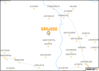 map of San José