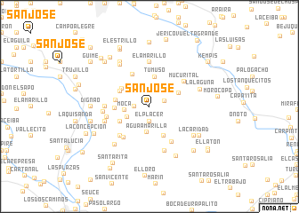 map of San José