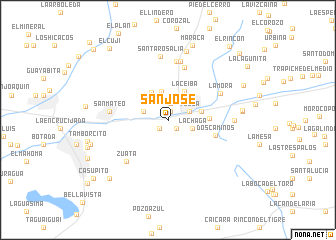 map of San José