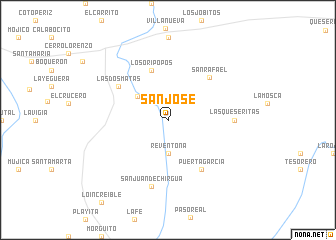 map of San José