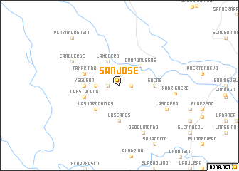 map of San José