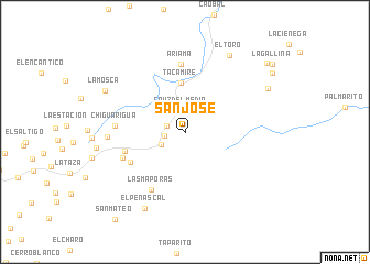 map of San José