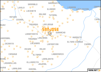 map of San José