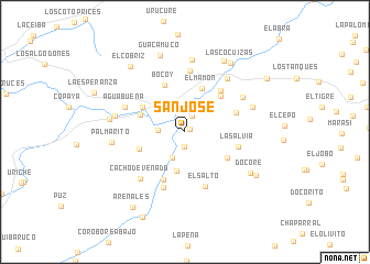 map of San José