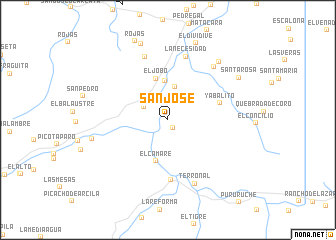 map of San José