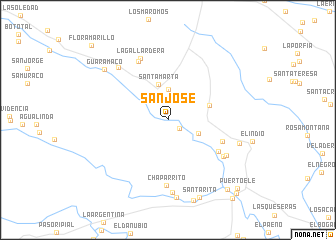 map of San José