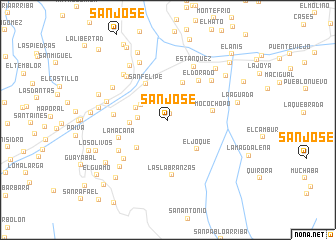 map of San José