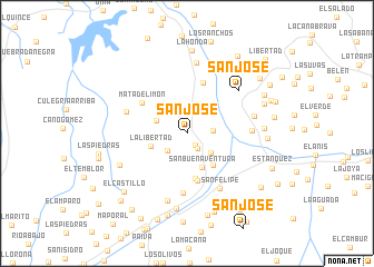 map of San José