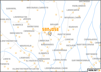 map of San José