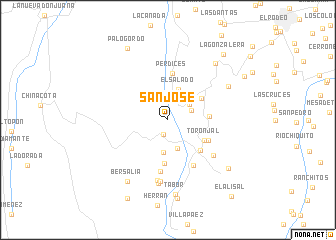 map of San José