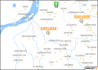 map of San José