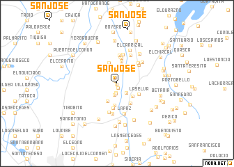 map of San José