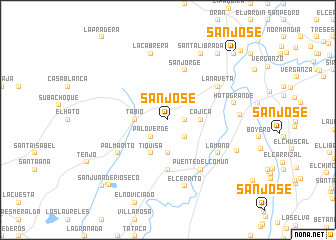 map of San José