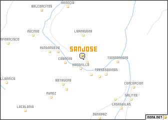 map of San José