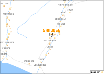 map of San José