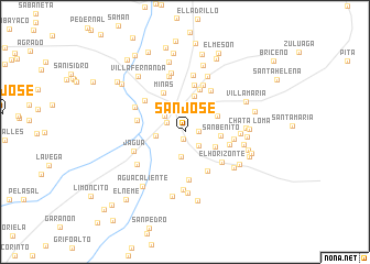 map of San José