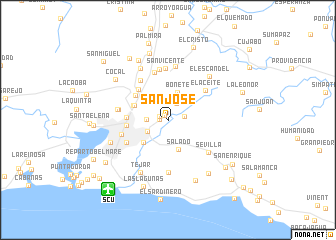 map of San José