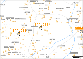 map of San José