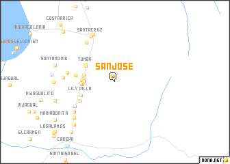 map of San José