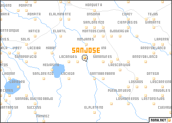 map of San José