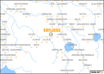 map of San José