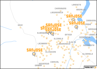 map of San José