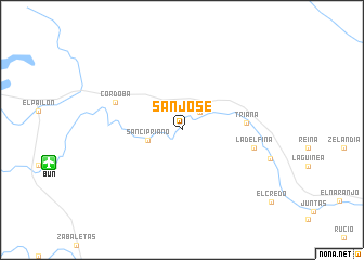 map of San José