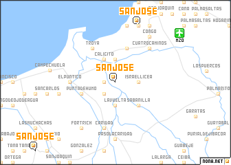 map of San José