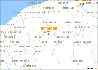 map of San José