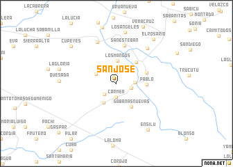 map of San José