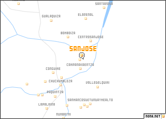 map of San José