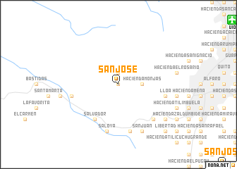 map of San José