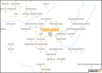 map of San José