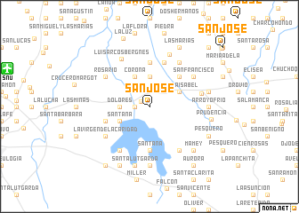 map of San José