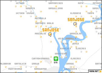 map of San José