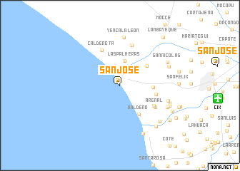 map of San José